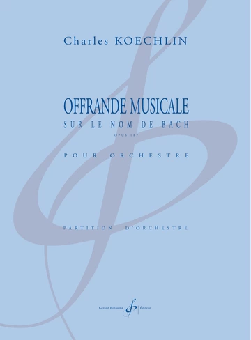 Offrande musicale sur le nom de Bach, op. 187 Visuel